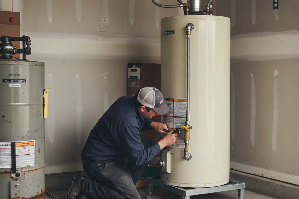 Water heater and shutoff valve replacement in Wylie